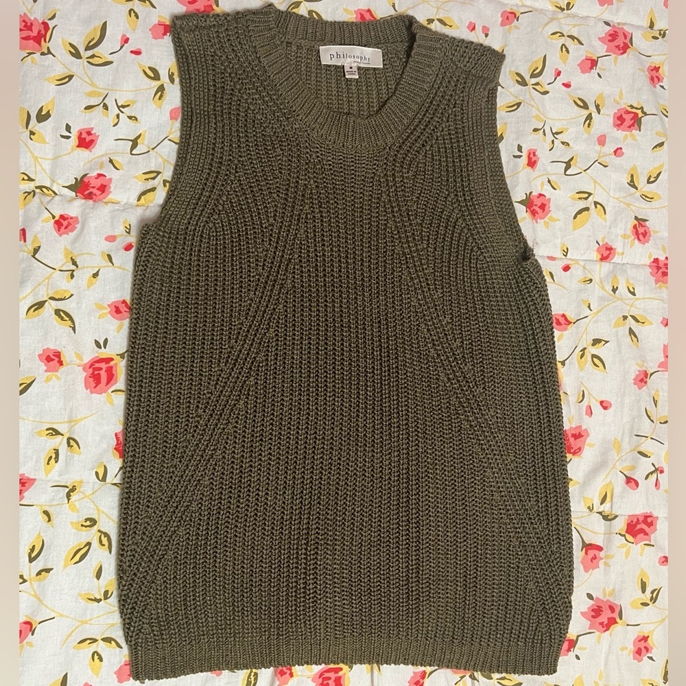 Philosophy brown sweater vest